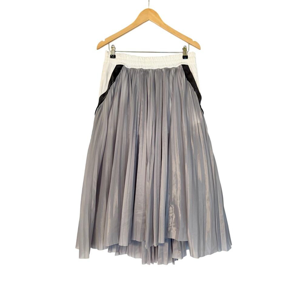 Sacai X Nike Gray Pleated Midi Skirt- Size Medium, Designer, Luxury $500